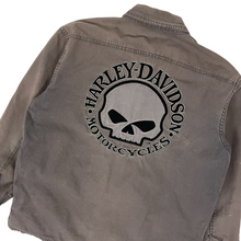 Load image into Gallery viewer, Harley Davidson Biker Skull Work Shirt - Size L
