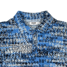 Load image into Gallery viewer, Moschino Jeans Kaos All Over Type Quarter Zip Shirt - Size M
