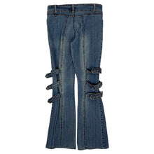 Load image into Gallery viewer, Women&#39;s Bongo Low Rise Flared Bondage Denim Jeans - Size S
