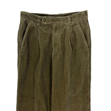 Load image into Gallery viewer, Pleated Corduroy Trousers - Size 30&quot;
