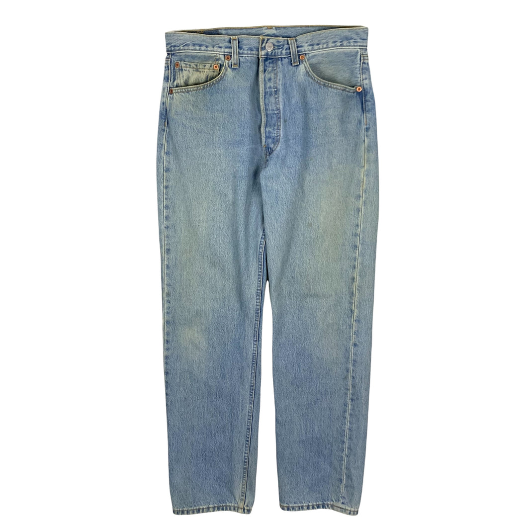 2001 Levi's 501XX Light Wash Denim Jeans - Size 32