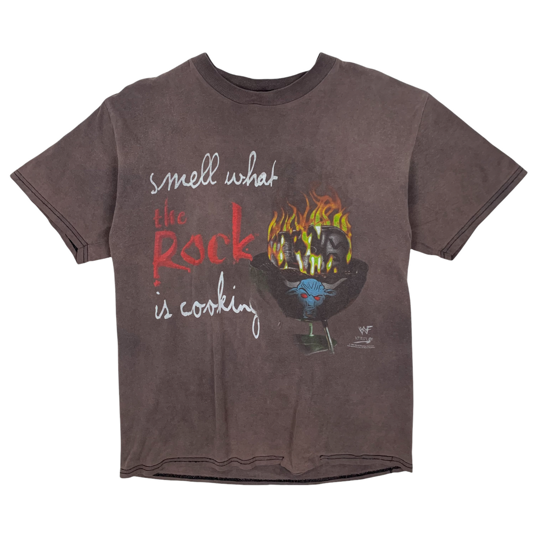 1999 Smell What The Rock Is Cooking WWF Tee - Size XL