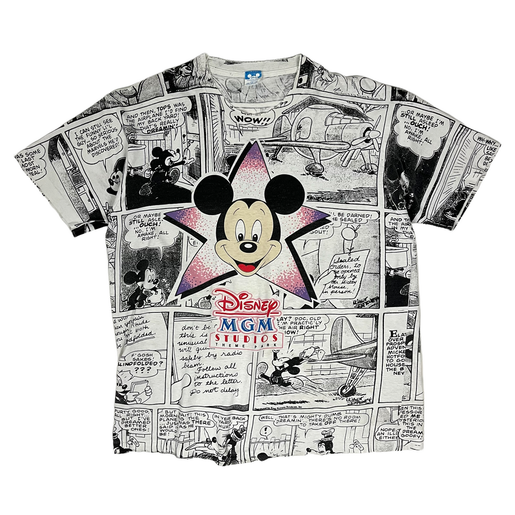 Disney MGM Studios Theme Park Mickey All Over Print Tee - Size XL
