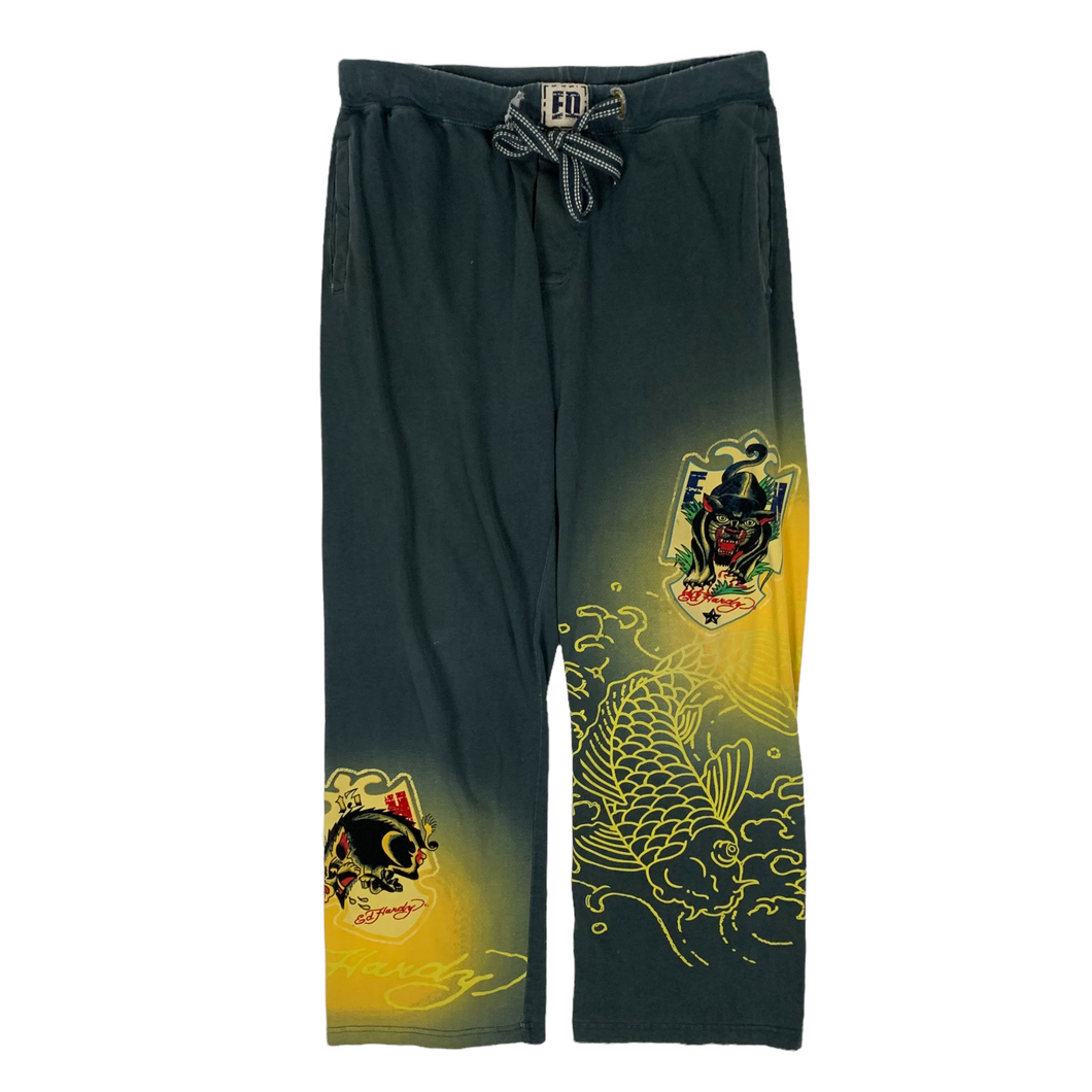 Ed Hardy Tattooing Allover Print Lounge Pants - Size M
