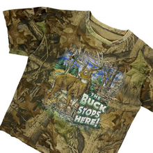 Load image into Gallery viewer, 2000 The Buck Stops Here Real Tree Camo Tee - Size L
