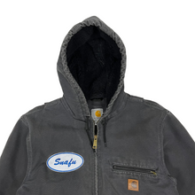 Load image into Gallery viewer, Snafu Branded Carhartt Hooded Sherpa Lined Work Jacket - Size M
