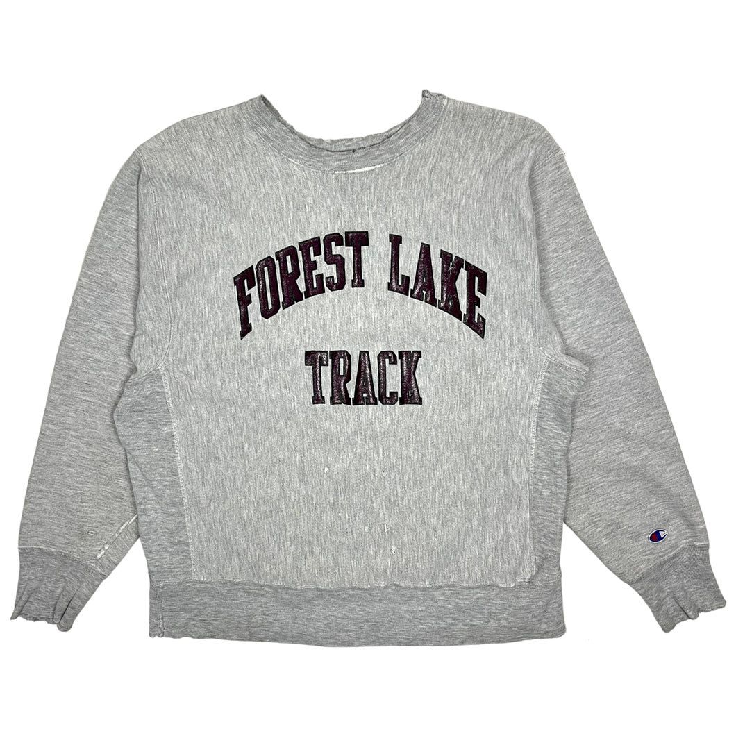 Champion Reverse Weave Forest Lake Track Crewneck Sweatshirt - Size L