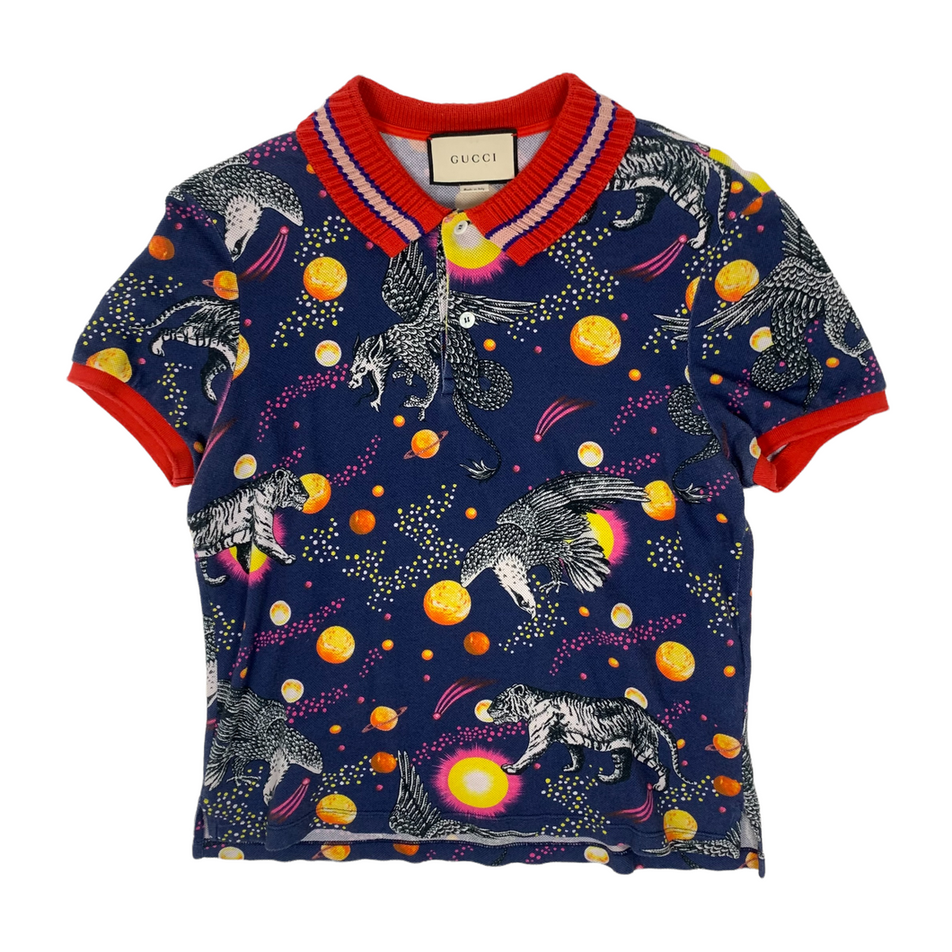 Gucci Space Animals Knit Polo - Size S