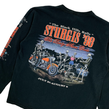 Load image into Gallery viewer, 1998 Sturgis Biker Rally Party Never Ends Long Sleeve Shirt - Size L
