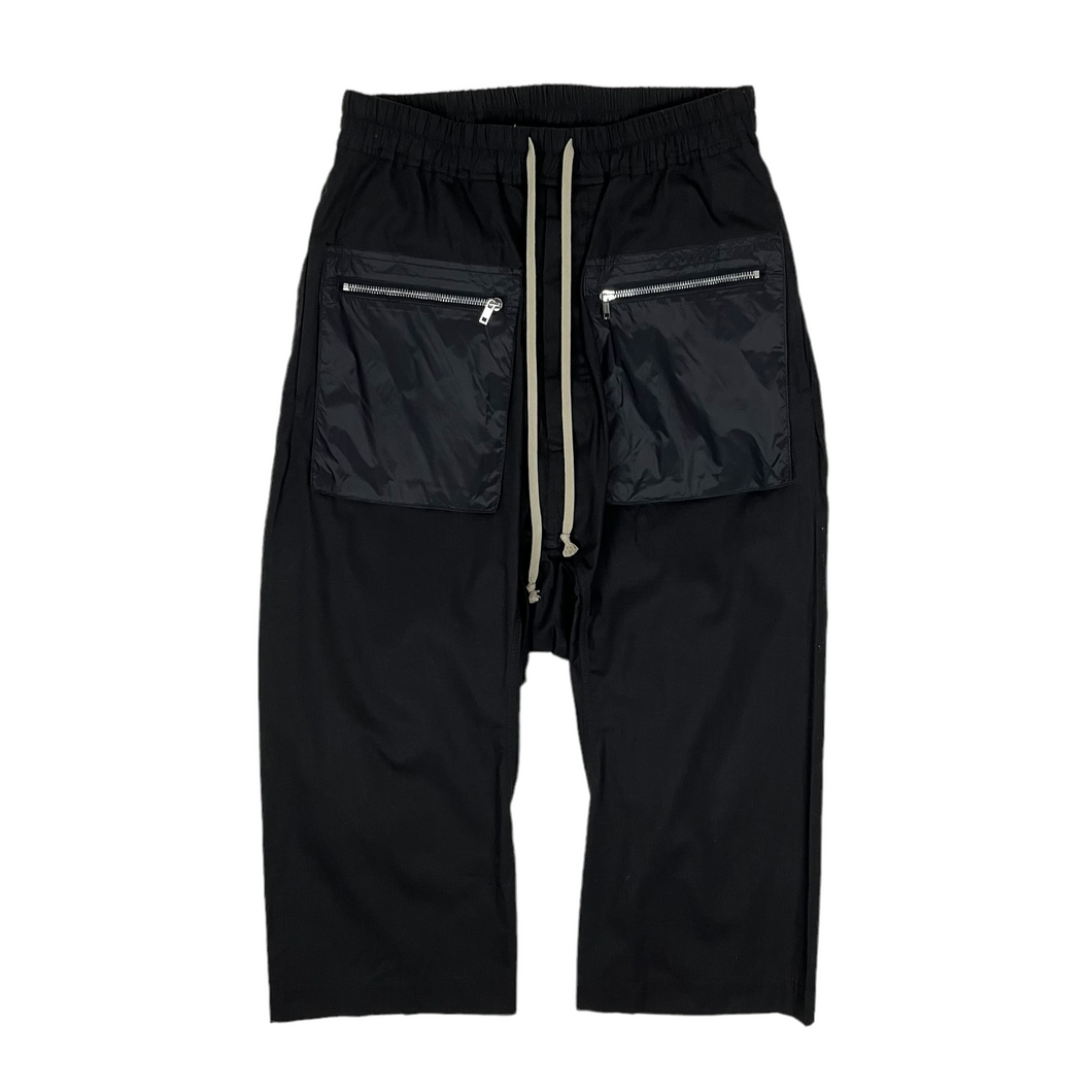Rick Owens DRKSHDW Sombra Oscura Cropped Drawstring Cargo Pants - Size M