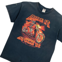 Load image into Gallery viewer, Ride It Like You Stole It Distressed Biker Tee - Size XL

