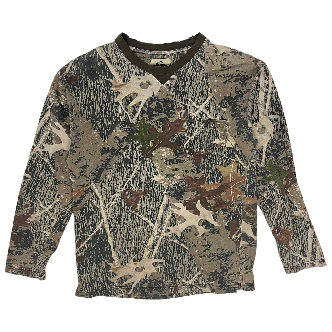 Real Tree Old Mill Camo Pocket Long Sleeve - Size L