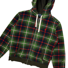 Load image into Gallery viewer, Polo By Ralph Lauren Plaid Thermal Zipped Hoodie - Size L
