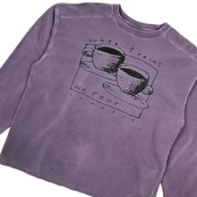 Load image into Gallery viewer, 1996 Seattle When It Rains We Pour Coffee Crewneck Sweatshirt - Size L
