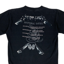 Load image into Gallery viewer, 1991 Metallica Black Album Historic Dates World Tour Tee - Size L
