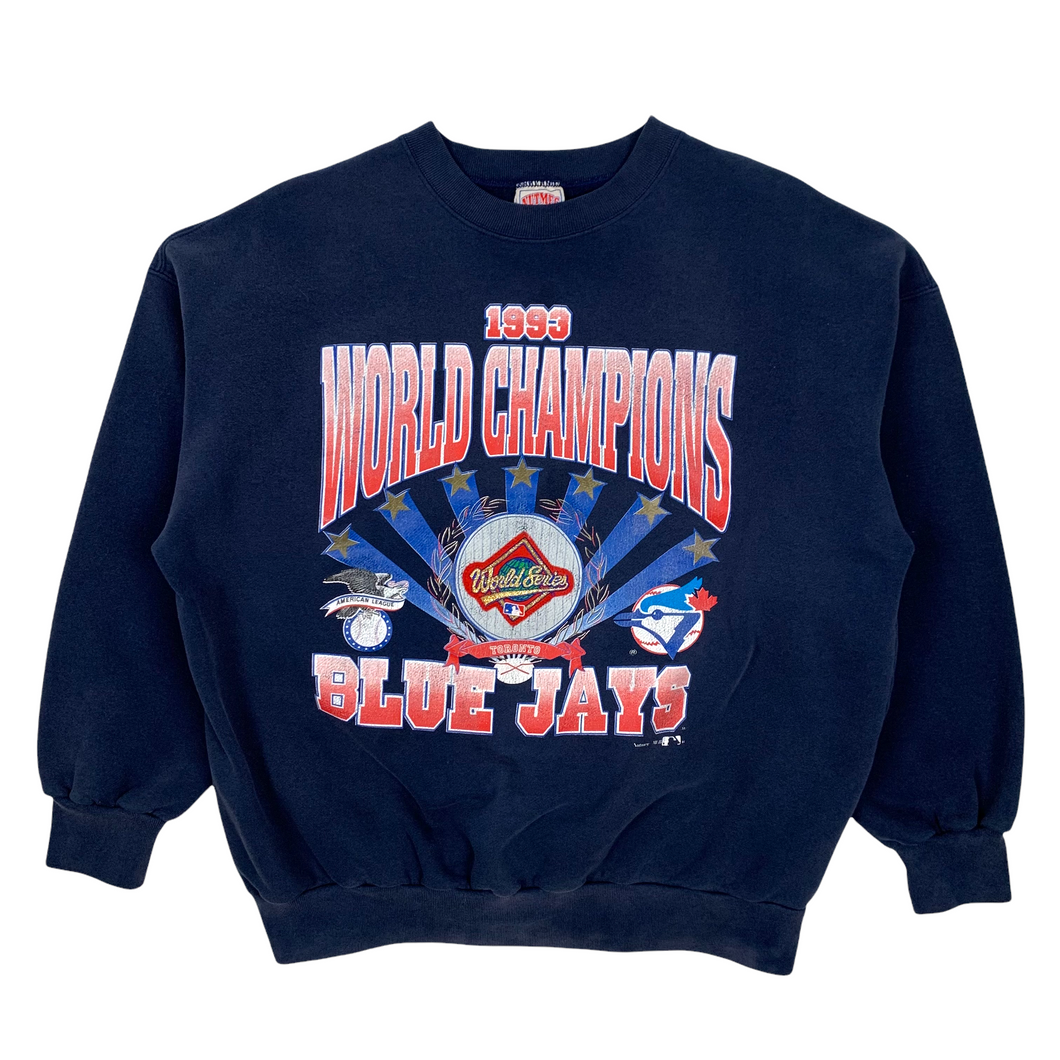 1993 Toronto Blue Jays World Champions Crewneck Sweatshirt - Size L