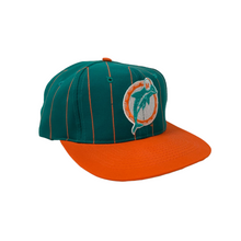 Load image into Gallery viewer, Miami Dolphins Pinstripe Snap Back Hat - Adjustable
