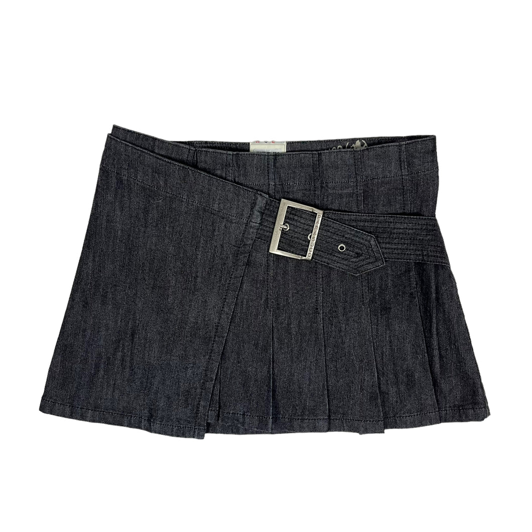 Women's Deadstock Parasuco Pleated Denim Skirt - Size S