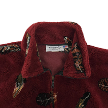 Load image into Gallery viewer, All Over Feather Print Fleece Jacket - Size L
