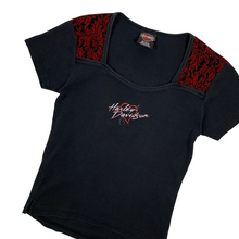 Load image into Gallery viewer, Women&#39;s 2001 Harley Davidson Heart Babydoll Tee - Size M
