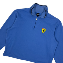 Load image into Gallery viewer, 1999 Ferrari Quarter Blue Zip Pullover - Size L
