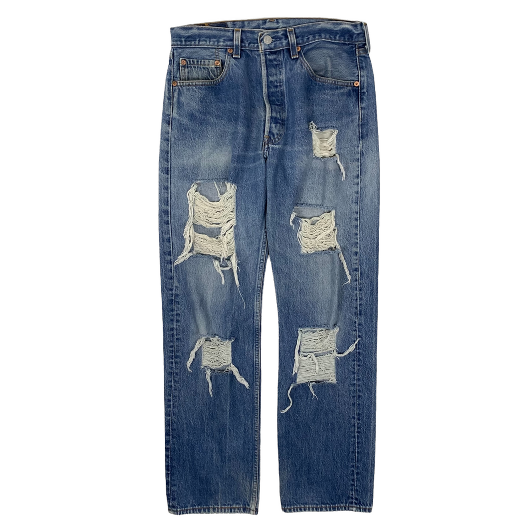 1990s Levi's 501 Distressed Denim Jeans - Size 31