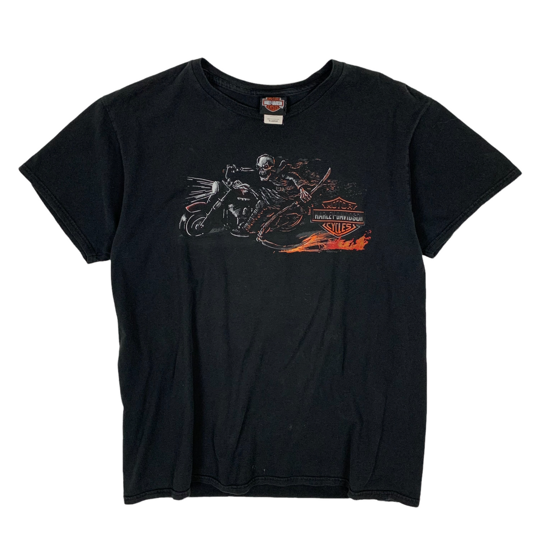 Harley Davidson Barbados Ghost Rider Biker Tee - Size XL