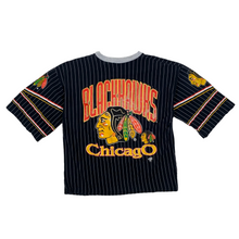 Load image into Gallery viewer, Chicago Blackhawks Allover Print Pinstriped Tee - Size XL
