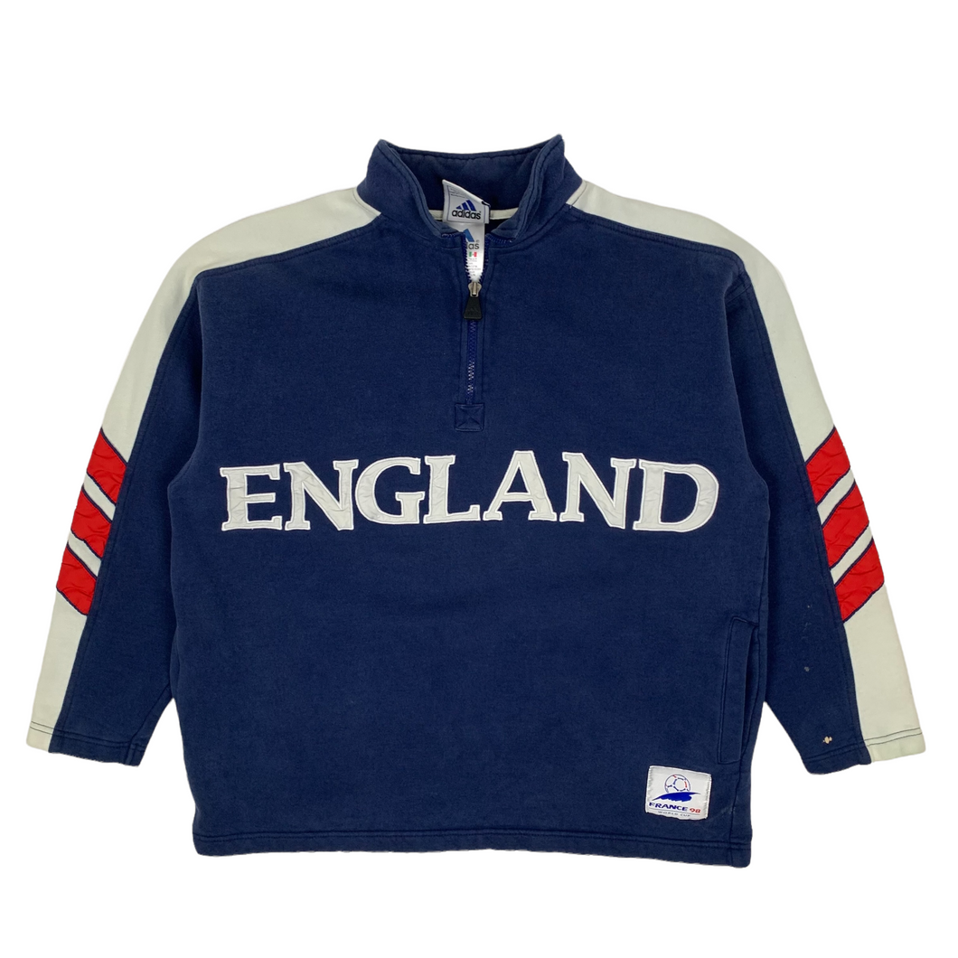 1998 World Cup England Pullover Quarter Zip Sweatshirt - Size L