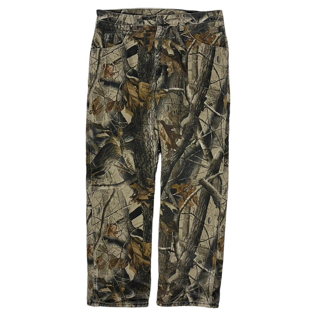Real Tree Fleece Lined Hunting Denim Jeans - Size 34