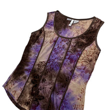 Load image into Gallery viewer, Women&#39;s Floral Print Paneled Tank Top - Size S

