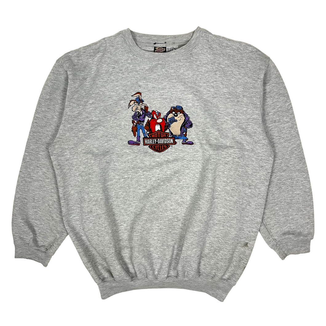 Harley Davidson Looney Tunes Crewneck Sweatshirt - Size L