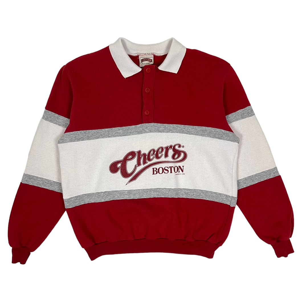 1990 Cheers Boston Collared Sweatshirt - Size L