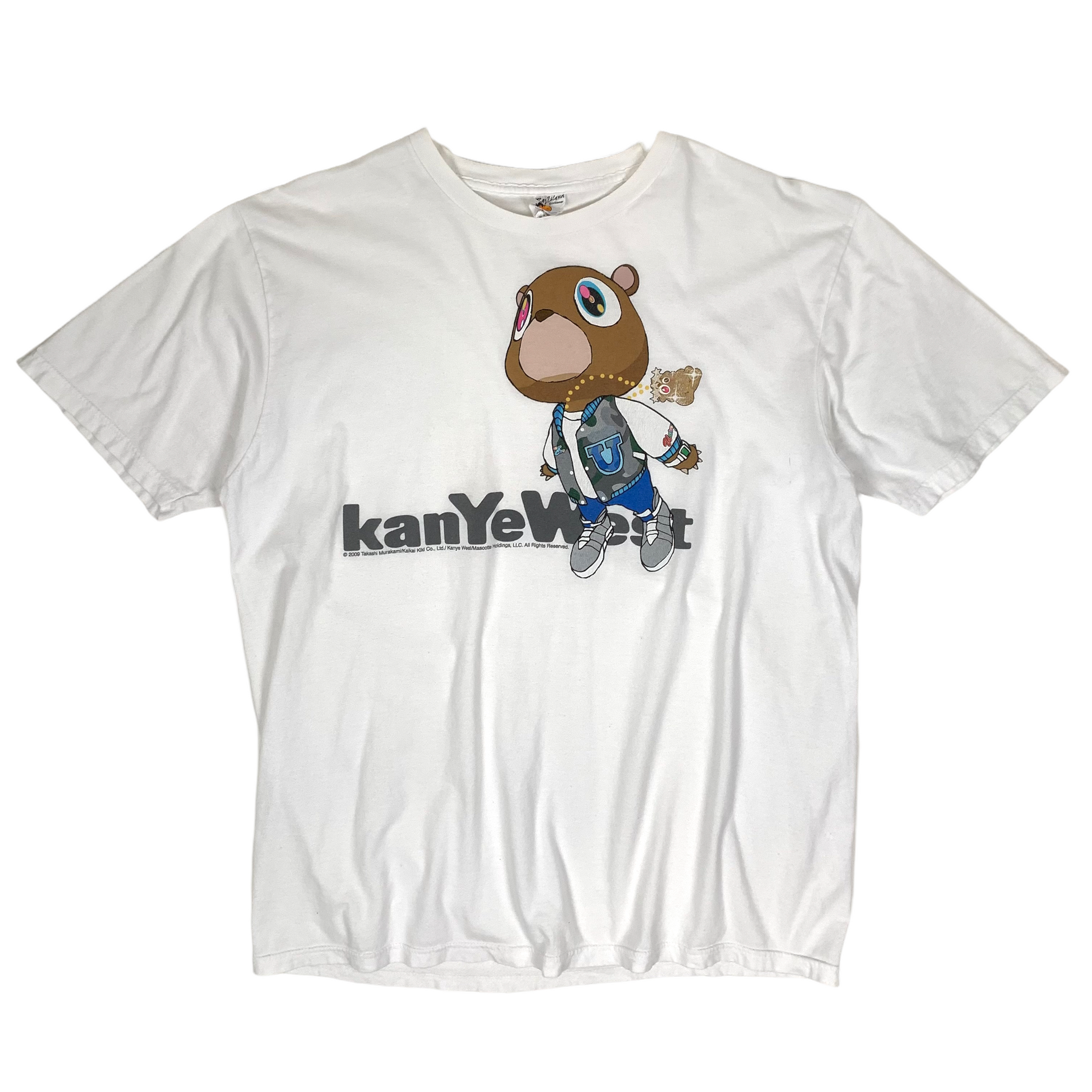 Kanye West Graduation Bear Shirt 2009 Kanye West X Takashi Murakami Graduation  Bear Tee Size XL, image size:2048x2048