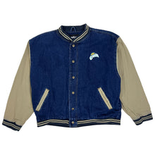 Load image into Gallery viewer, Crush Two Tone Denim Baseball Jacket - Size M/L

