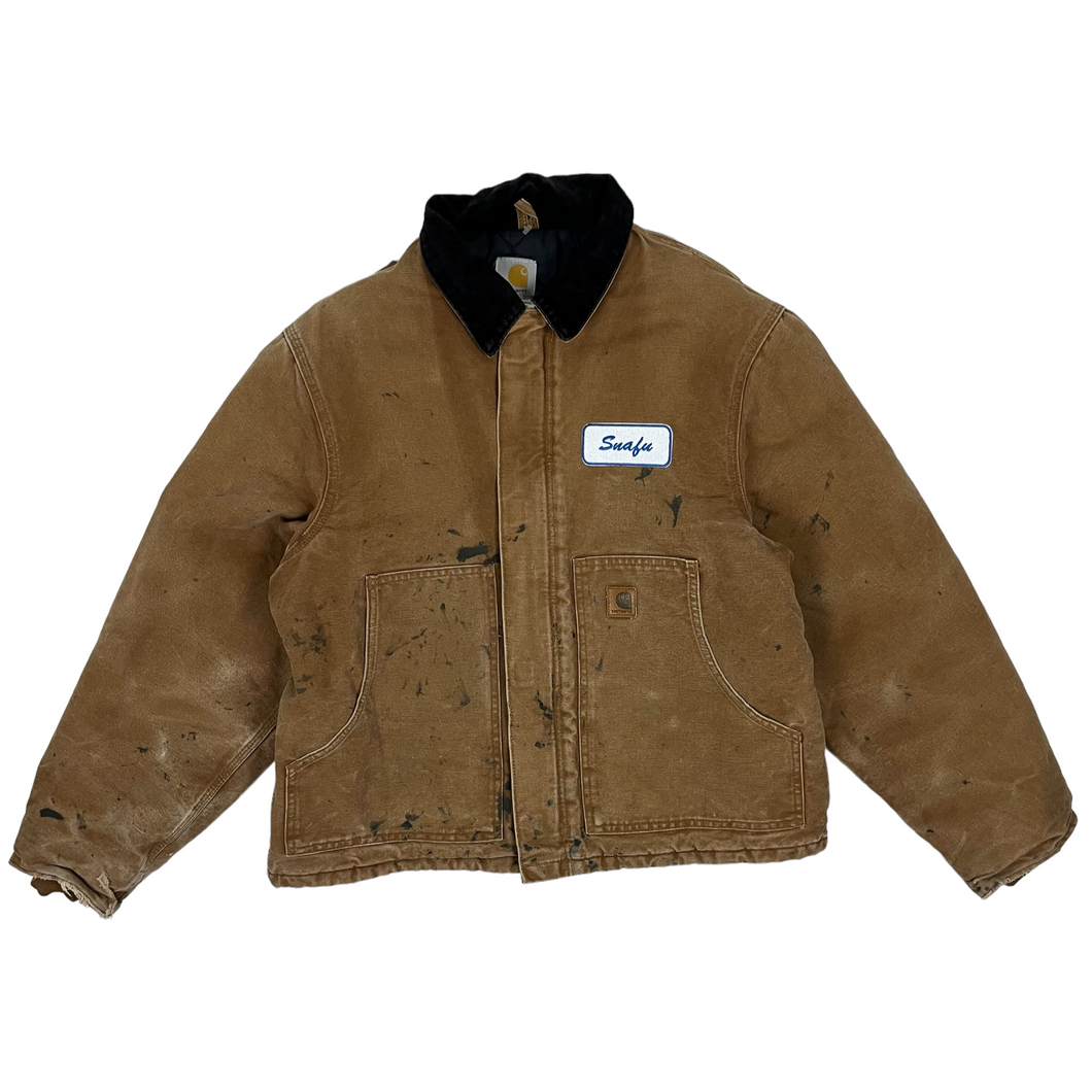 Snafu Branded Distressed Carhartt Detroit Work Jacket - Size L