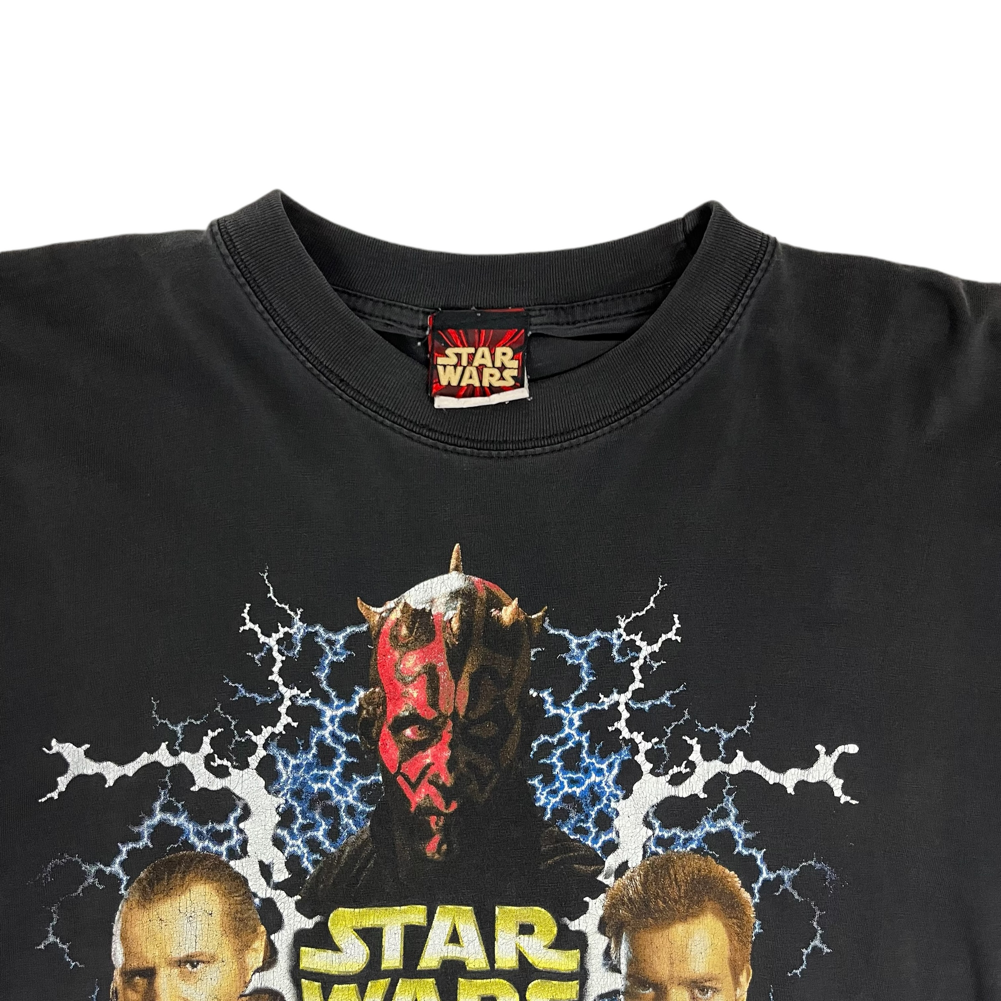 1999 Star Wars Episode One Phantom Menace Lightning Tee - Size L