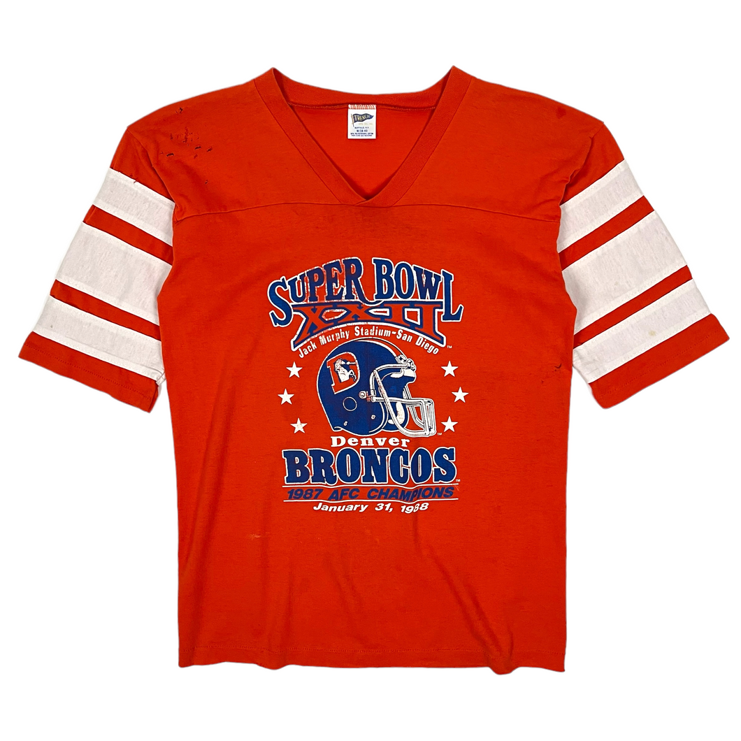 1988 Superbowl XXII Denver Broncos Jersey Tee - Size L