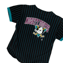 Load image into Gallery viewer, Anaheim Mighty Ducks Pinstripe Baseball Jersey - Size S
