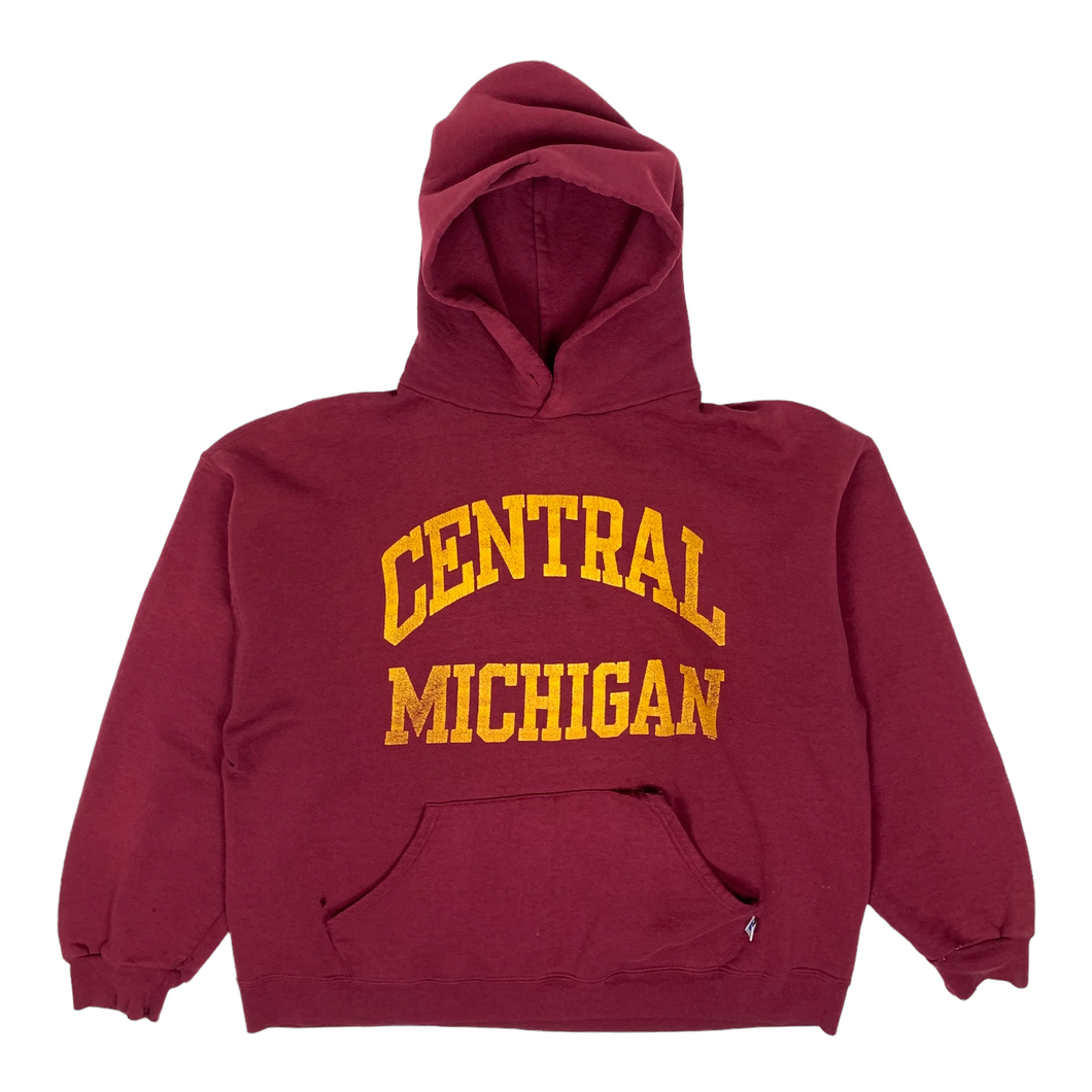 Central Michigan Distressed Russell Hoodie - Size M