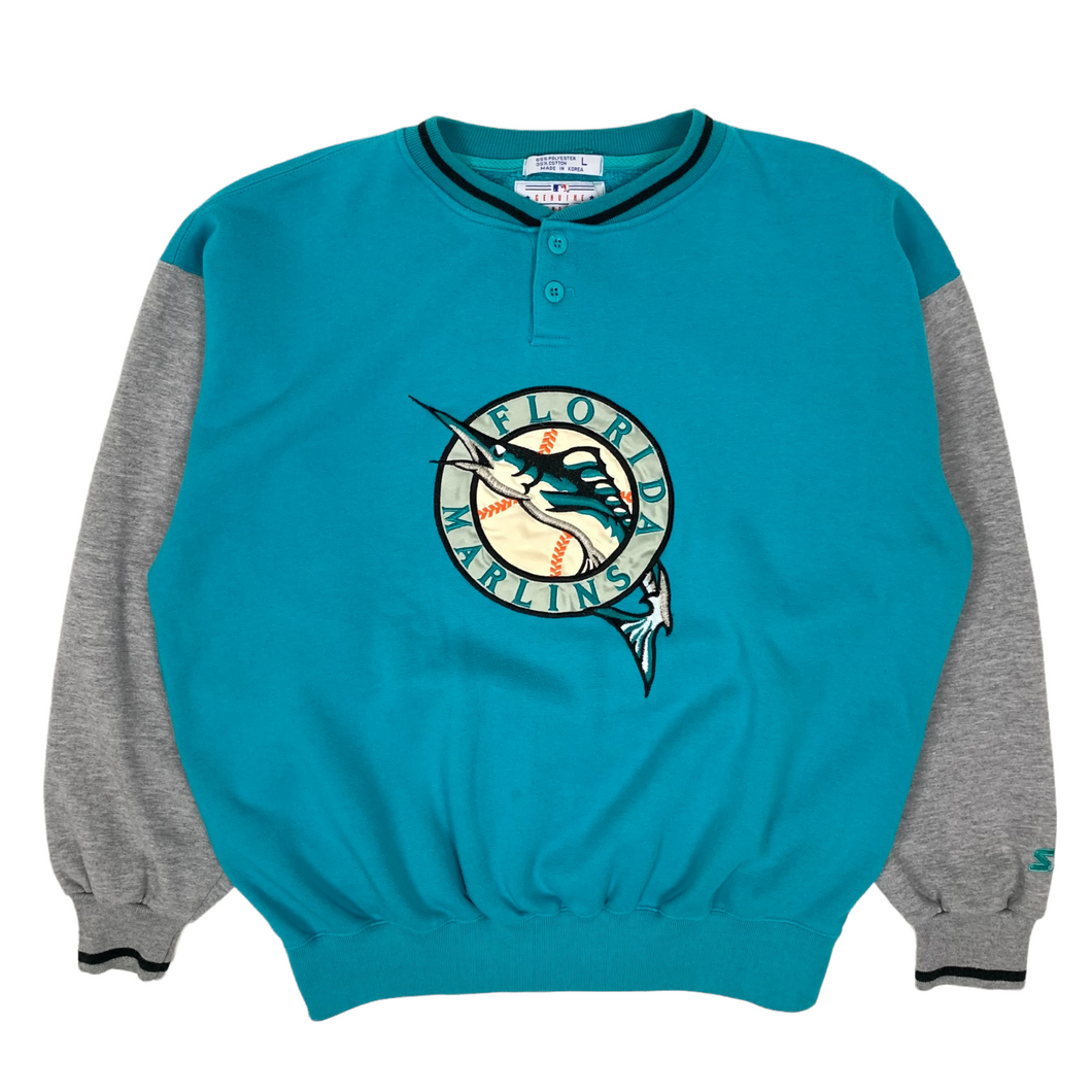Starter Florida Marlins Pullover Sweatshirt - Size XL
