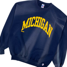Load image into Gallery viewer, Michigan Arc Logo Sun Baked Russell Crewneck Sweatshirt - Size XL
