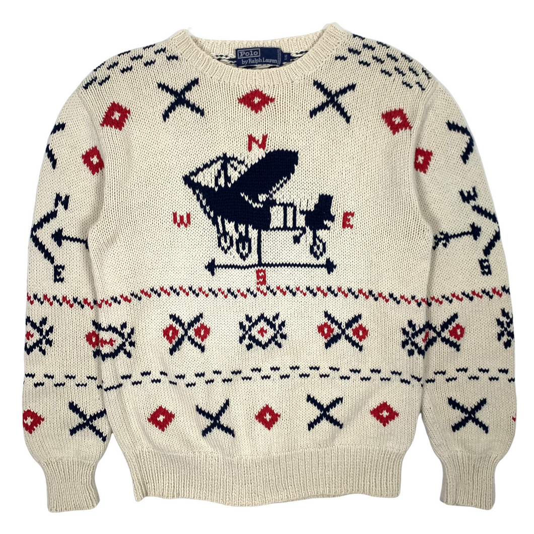 Polo by Ralph Lauren Weathervane Airplane Knit Sweater - Size L