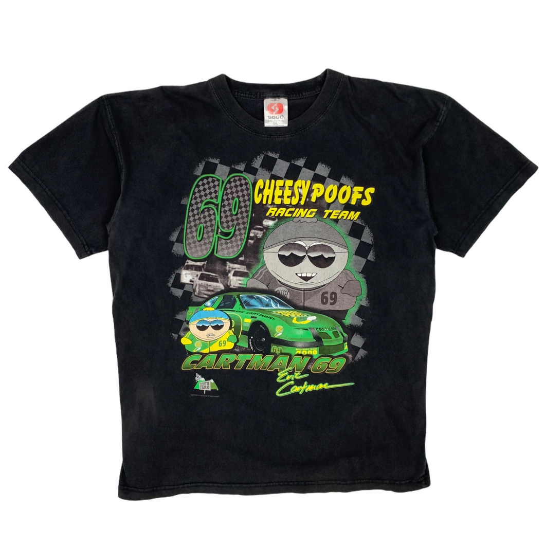 1996 South Park's Cartman Cheesy Poofs Racing Tee - Size L