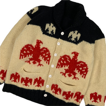 Load image into Gallery viewer, Cowichan Thunderbird Knit Sweater Jacket - Size L
