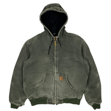 Load image into Gallery viewer, Carhartt Hooded Olive Work Jacket - Size M

