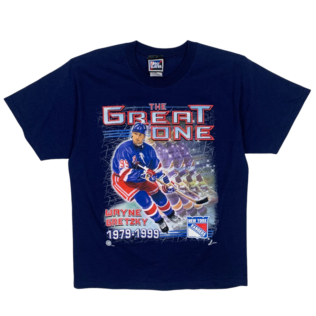 1999 Wayne Gretzky New York Rangers Great One Tee - Size M