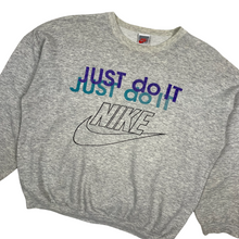 Load image into Gallery viewer, Nike Grey Tag Just Do It Crewneck Sweatshirt - Size L
